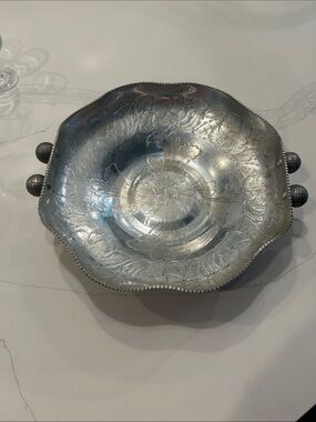 Wilson Specialities Co. Ornate Silver-Tone Decorative Serving Bowl GUC